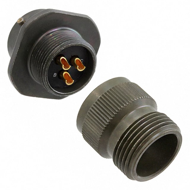 PT01A-12-3P CONN RCPT MALE 3P GOLD SLDR CUP