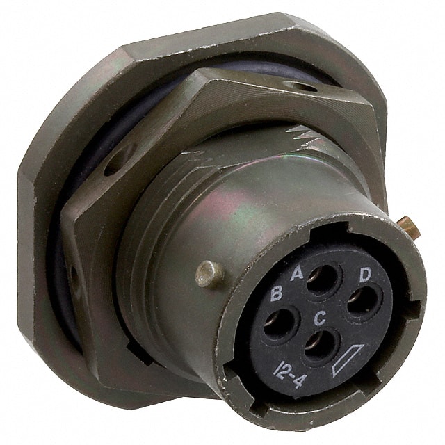 PT07A-12-4S CONN RCPT FMALE 4P GOLD SLDR CUP