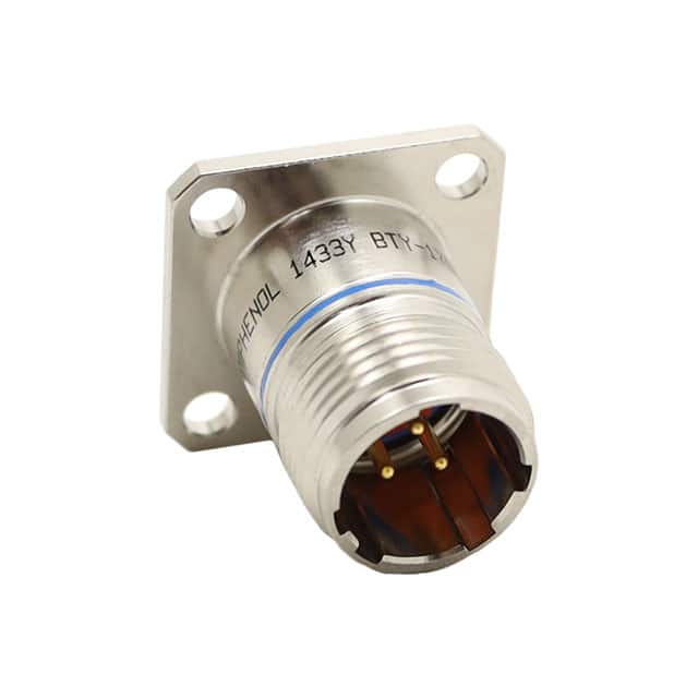BTY-1708-03P1D CONN RCPT MALE 3P GOLD SLDR CUP