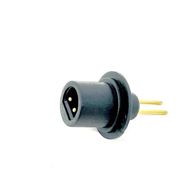 JACK-KM2-PANEL-BK(R) WATERPROOF JACK, 2 PIN MALE