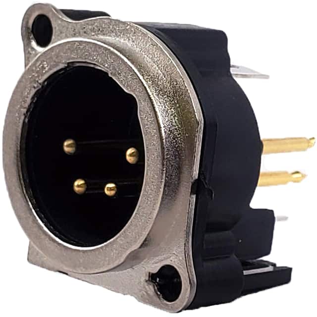 IO-XLR4-M-BV B SERIES, 4 PIN XLR, MALE, VERTI