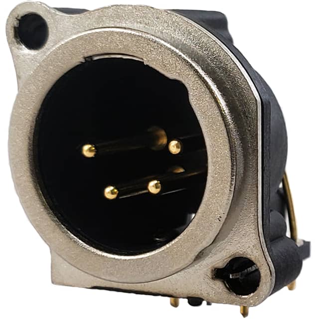 IO-XLR4-M-BH B SERIES, 4 PIN XLR, MALE, HORIZ