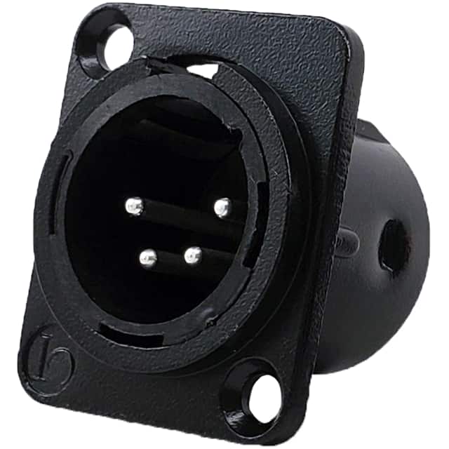 IO-XLR4-M-BK-JL JL SERIES,4 PIN XLR MALE RECEPTA