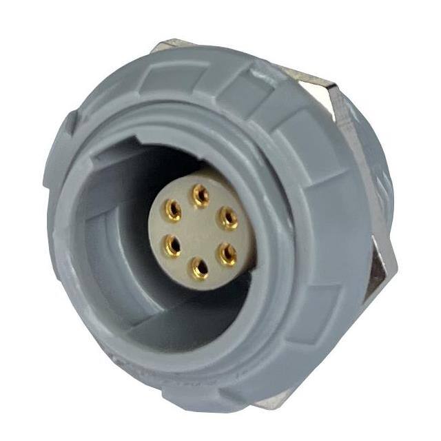 MMI-P1SRG06SGG CONN RCPT FMALE 6P GOLD SLDR CUP
