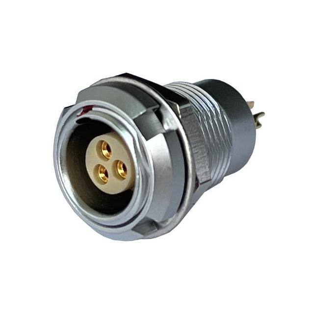 MMI-M1RSG03S CONN RCPT FMALE 3P GOLD SLDR CUP