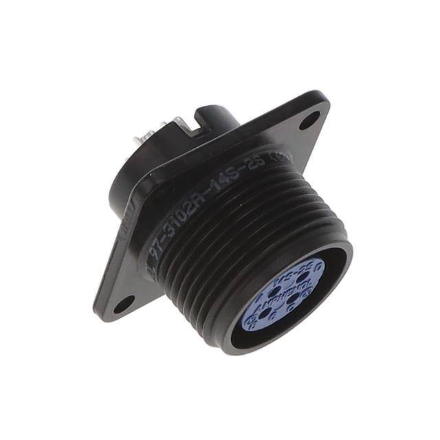 97-3102A14S-2S-621 CONN RCPT FMALE 4P SILV SLDR CUP