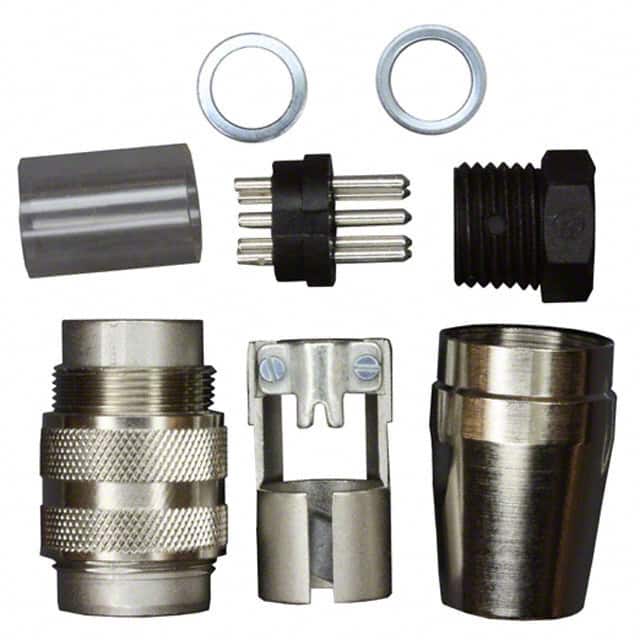 C091 31H105 100 2 CONN PLUG MALE 5P SILV SLDR CUP