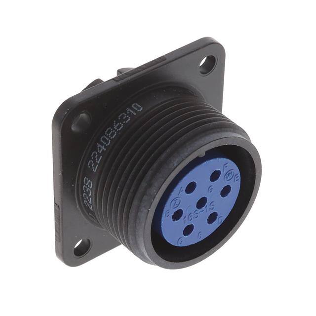 97-3102A16S-1S-621 CONN RCPT FMALE 7P SILV SLDR CUP