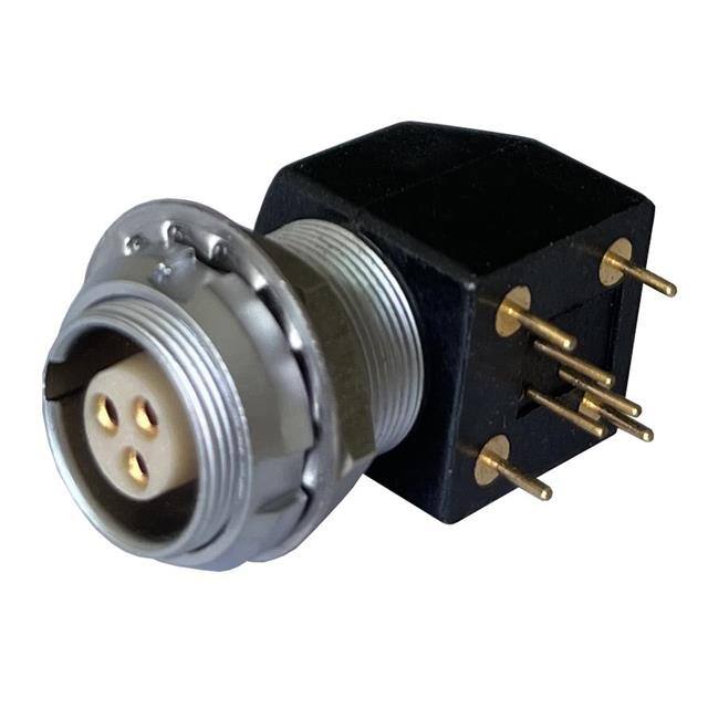 MMI-ES1G03PR-T CONN RCPT FMALE 3POS GOLD SLDR