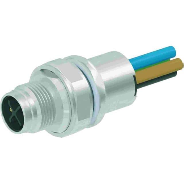 21033961402 M12 S-CODE 3+PE PIN, MALE, PANEL