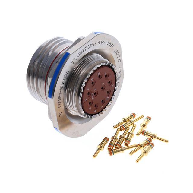 TVS07DS-19-11P JAM NUT RECEPTACLE, AP-93 FINISH