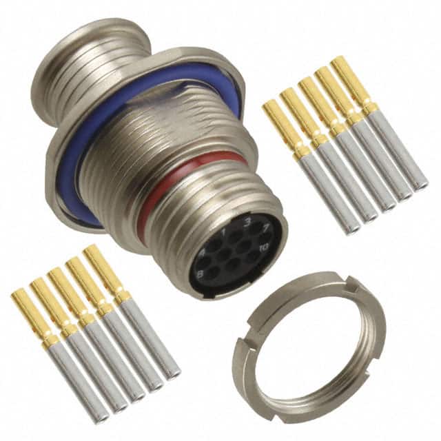 MKJ1A7F7-10SA CONN RCPT FMALE 10POS GOLD CRIMP