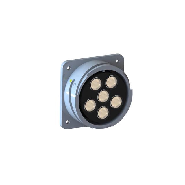 PXP9012/06/S RCPT FLANGE MNT 6POS W/SKT 1/0