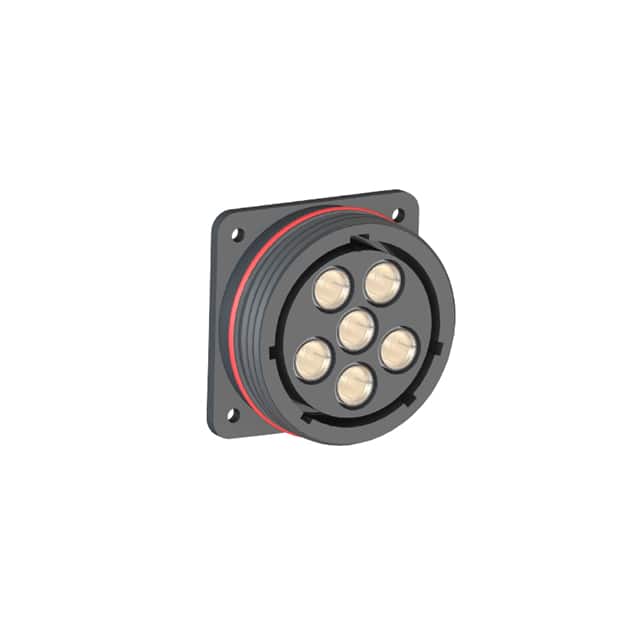PXP9052/06/S RCPT FLANGE MNT 6POS W/SKT 1/0