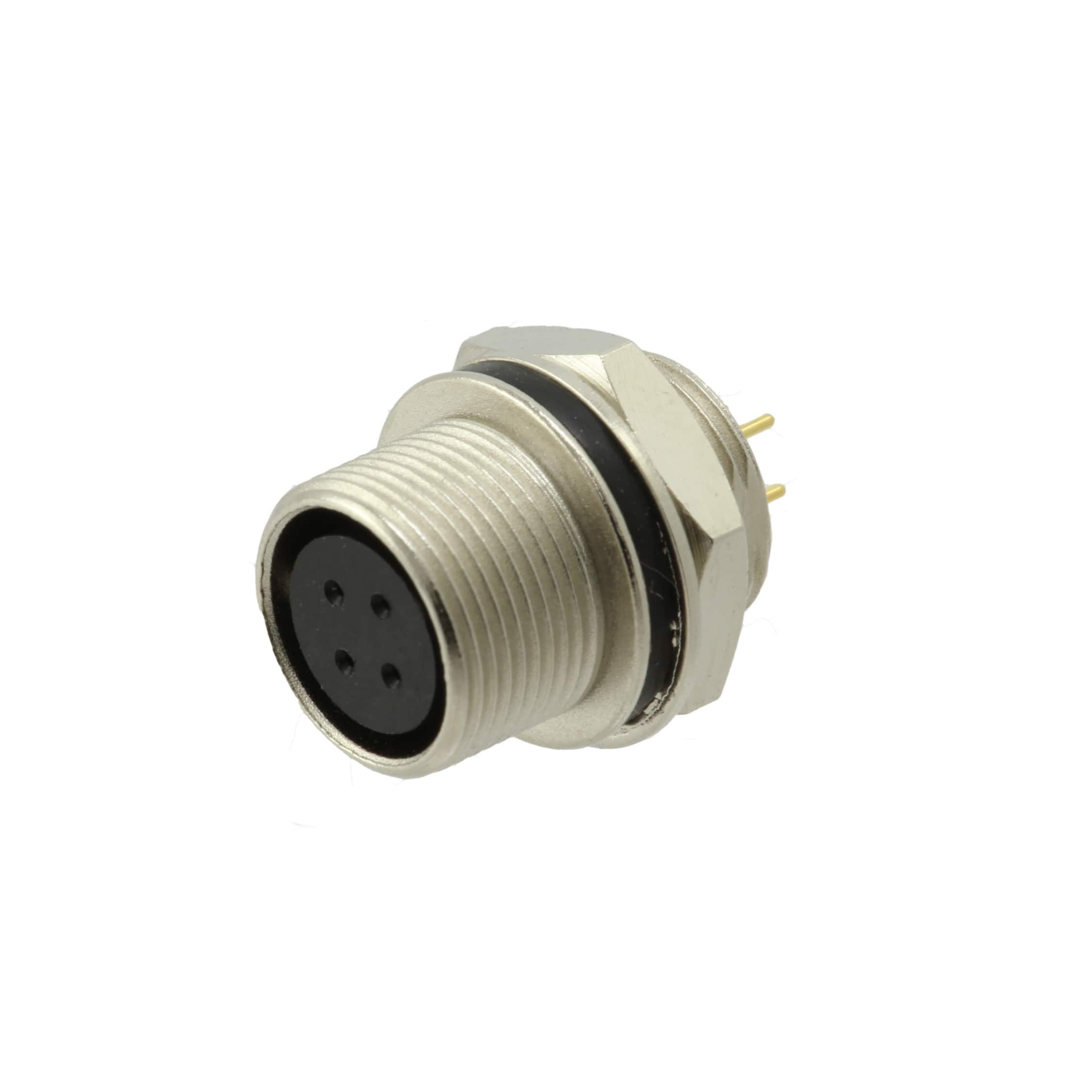 SD-PNL04-FFTRH-PX0-000 CONN RCPT FMALE 4POS GOLD SOLDER