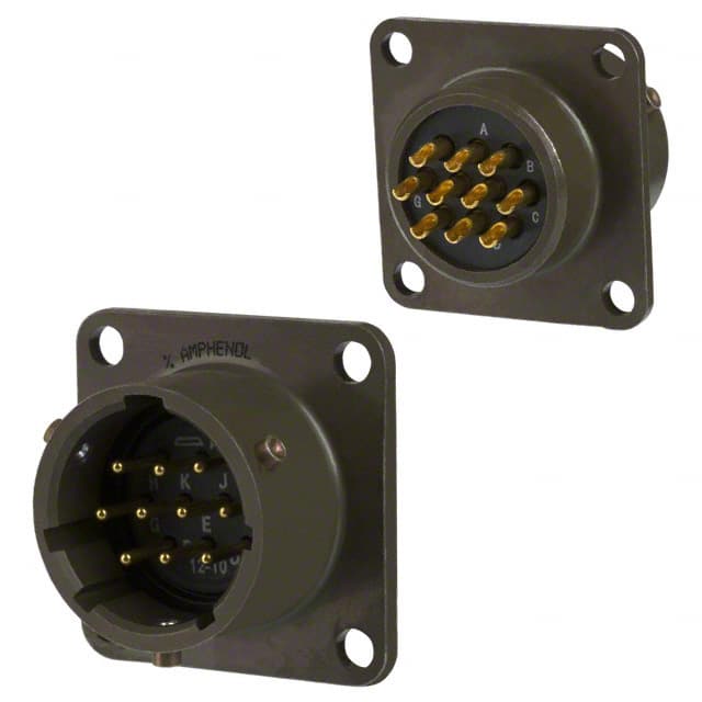 MS3112E-12-10P CONN RCPT MALE 10P GOLD SLDR CUP
