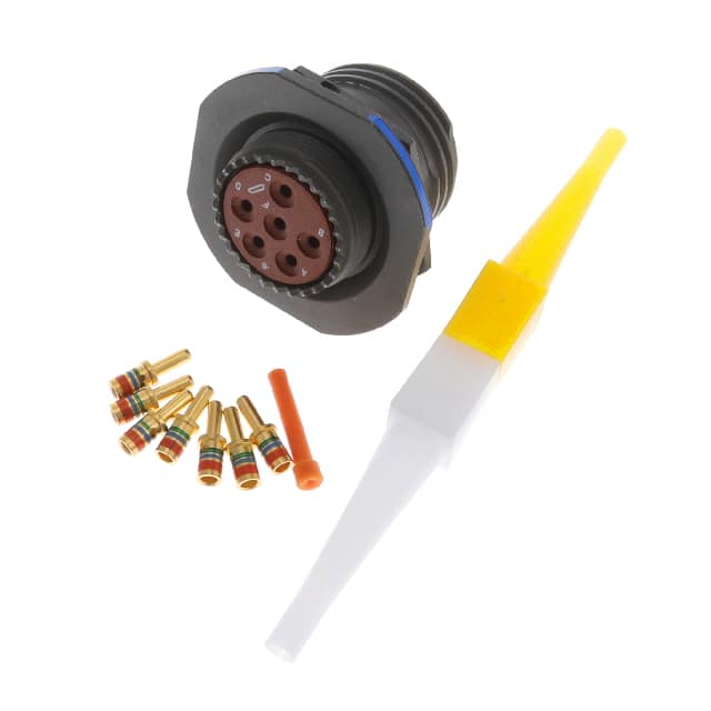 D38999/24WE6PN CONN RCPT MALE 6POS GOLD CRIMP