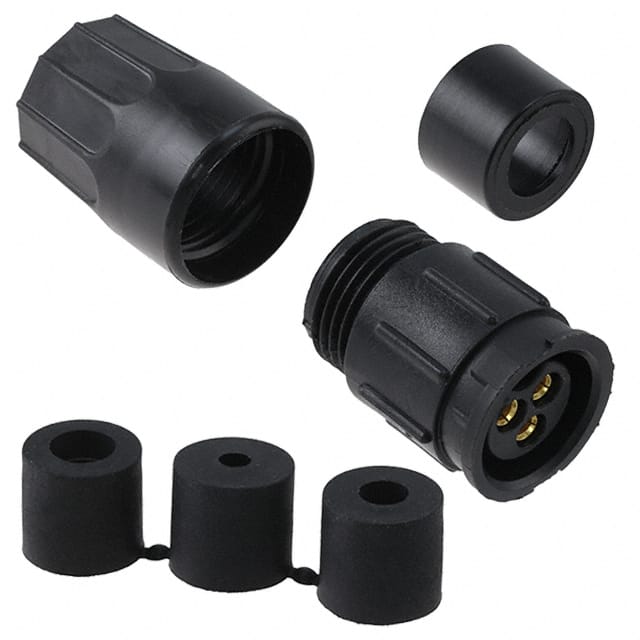5182-3SG-3DC CONN RCPT FMALE 3P GOLD SLDR CUP