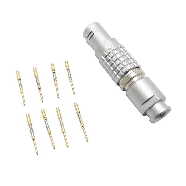 FGG.1B.308.CYCD62Z CONN PLUG MALE 8POS GOLD CRIMP