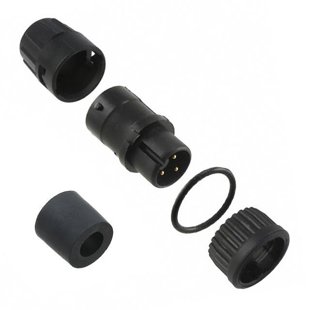 6382-3PG-321 CONN PLUG MALE 3P GOLD SLDR CUP
