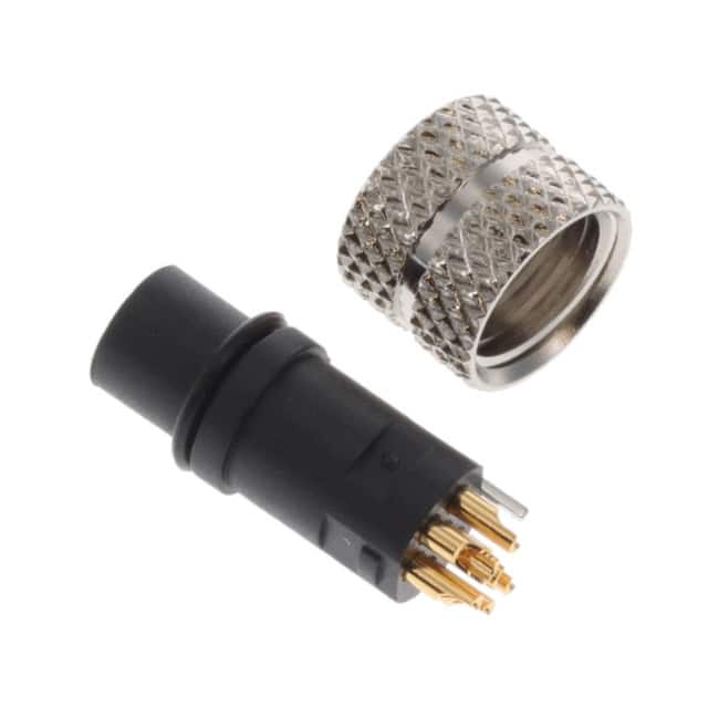 854-006-203RLS4 CONN PLUG FMALE 6P GOLD SLDR CUP