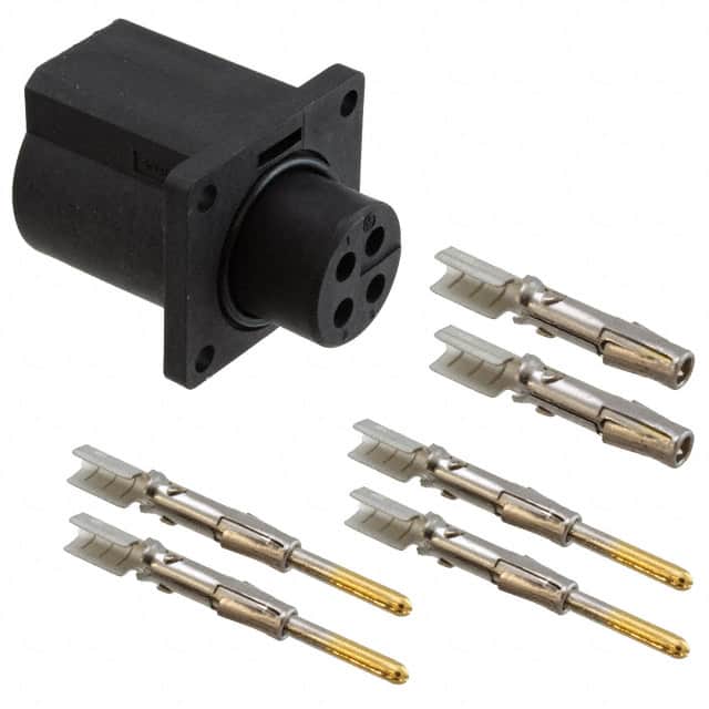 UTL0103G1P16AWG CONN CIRC RCPT 4POS GOLD CRIMP