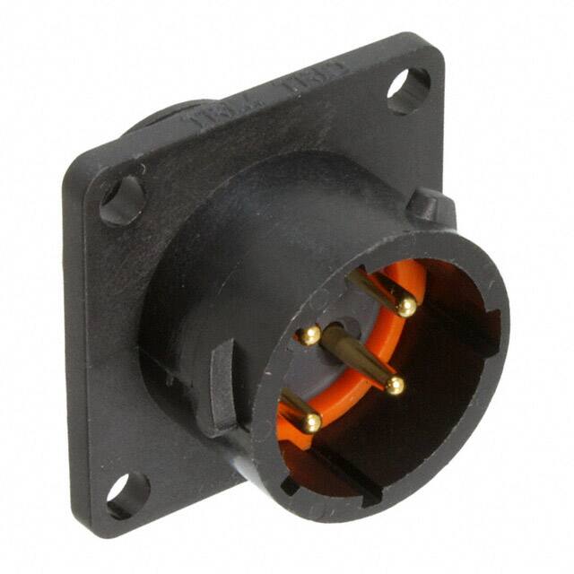 UTS012E4P CONN RCPT MALE 4P GOLD SLDR CUP