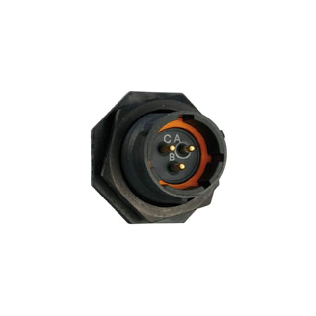 UTS712E3P CONN RCPT MALE 3P GOLD SLDR CUP