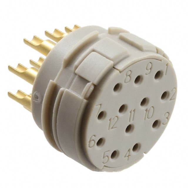 1599614 CONN FMALE INSERT 12P SOLDER CUP