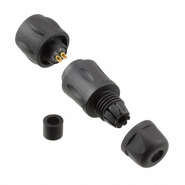 UTS6JC8E2P CONN PLUG MALE 2P GOLD SLDR CUP