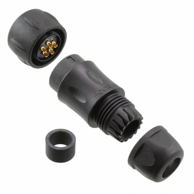 UTS6JC14E5S CONN PLUG FMALE 5P GOLD SLDR CUP