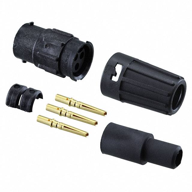 8380-3SG-522 CONN RCPT FMALE 3POS GOLD CRIMP