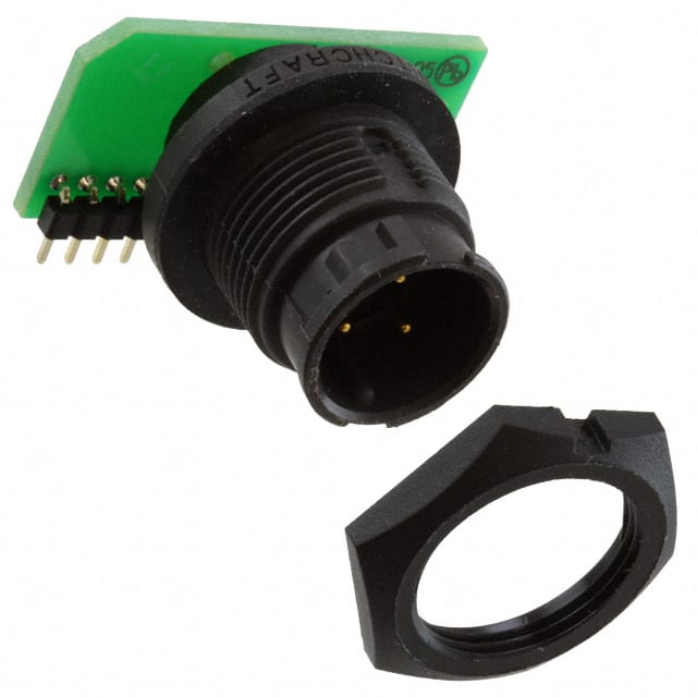 EN3P3MRAPCBW CONN RCPT MALE 3POS GOLD SOLDER
