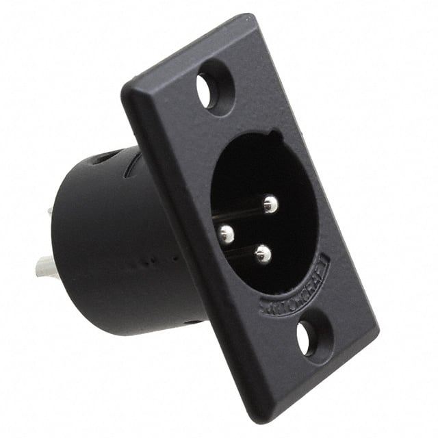 D3MB CONN RCPT MALE XLR 3P SOLDER CUP