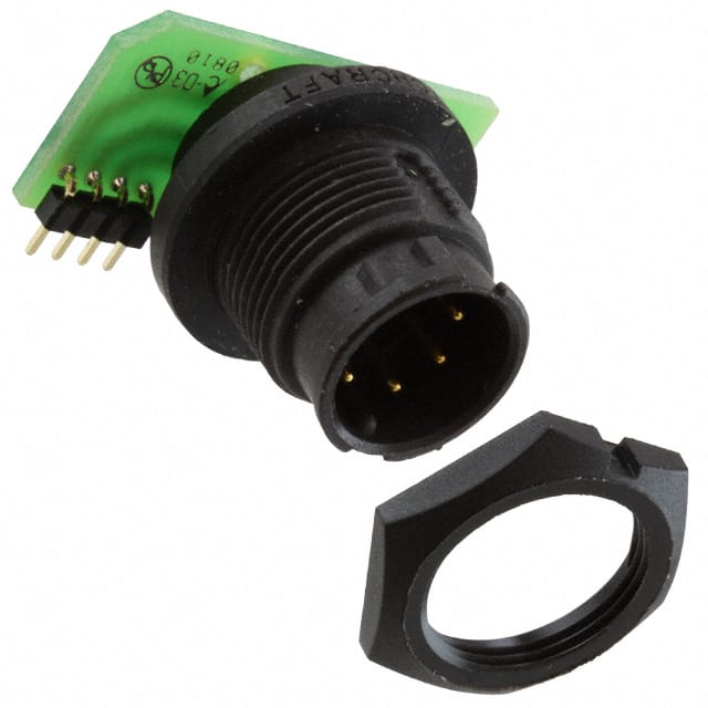EN3P7MRAPCBW CONN RCPT MALE 7POS GOLD SOLDER
