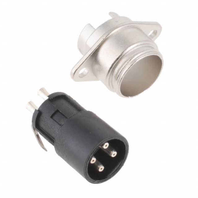 SL104M CONN RCPT MALE 4P SILV SLDR CUP