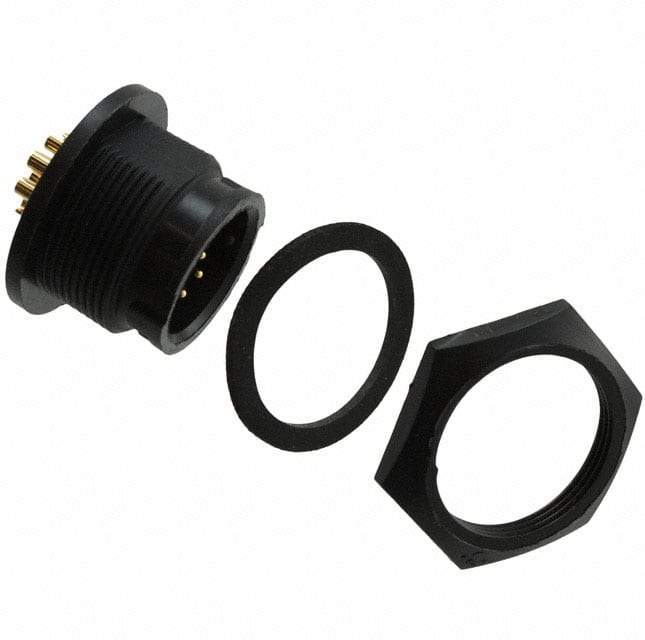 4382-6PG-300 CONN RCPT MALE 6P GOLD SLDR CUP