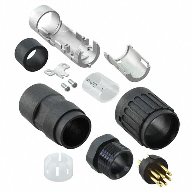 T 3524 528 CONN PLUG MALE 8P GOLD SLDR CUP