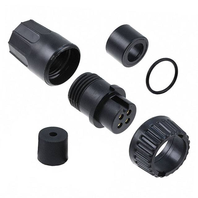 3382-4SG-330 CONN PLUG FMALE 4P GOLD SLDR CUP