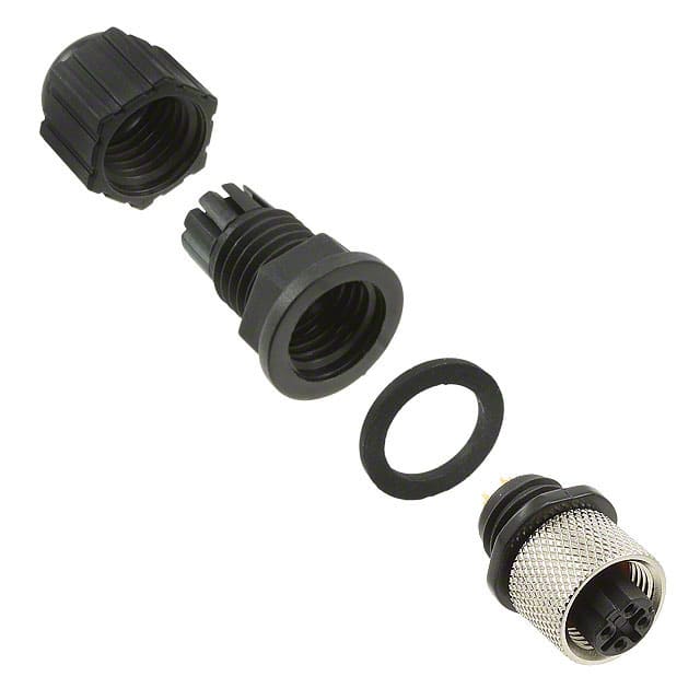 3N304-D000-S08 BF CONN RCPT FMALE 4P GOLD SLDR CUP