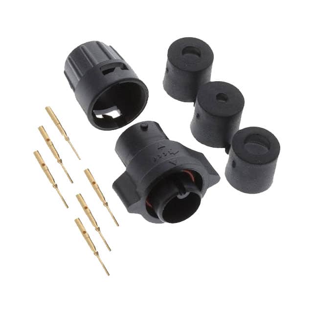 W6280-6PG-P-3DC CONN PLUG MALE 6POS GOLD CRIMP