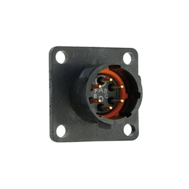 UTS010D6P CONN RCPT MALE 6POS GOLD SOLDER