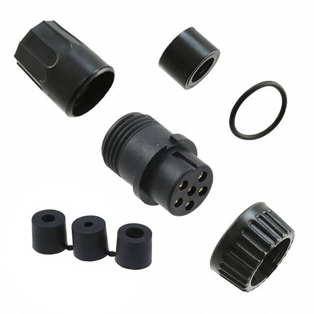 3382-6SG-3DC CONN PLUG FMALE 6P GOLD SLDR CUP