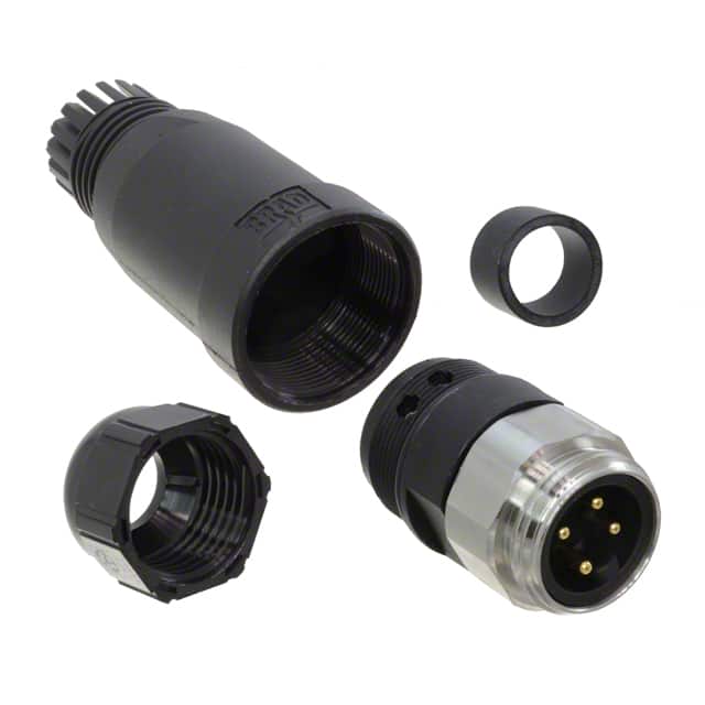 1300170021 CONN RCPT MALE 4POS GOLD SCREW