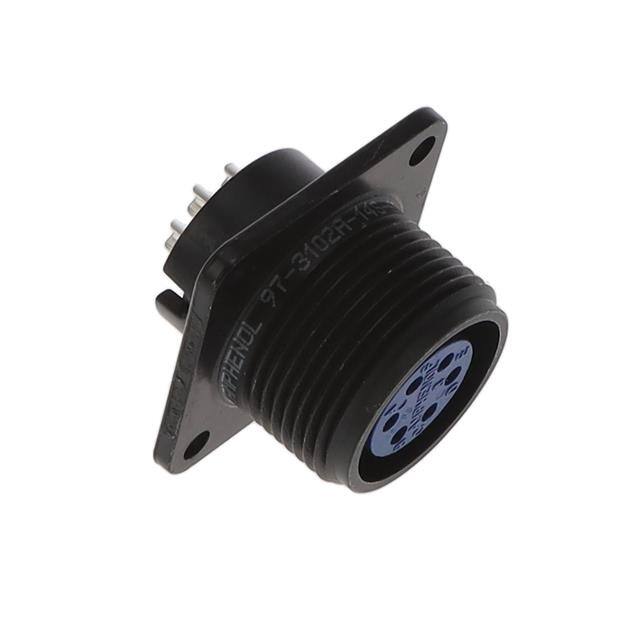 97-3102A14S-6S-621 CONN RCPT FMALE 6P SILV SLDR CUP