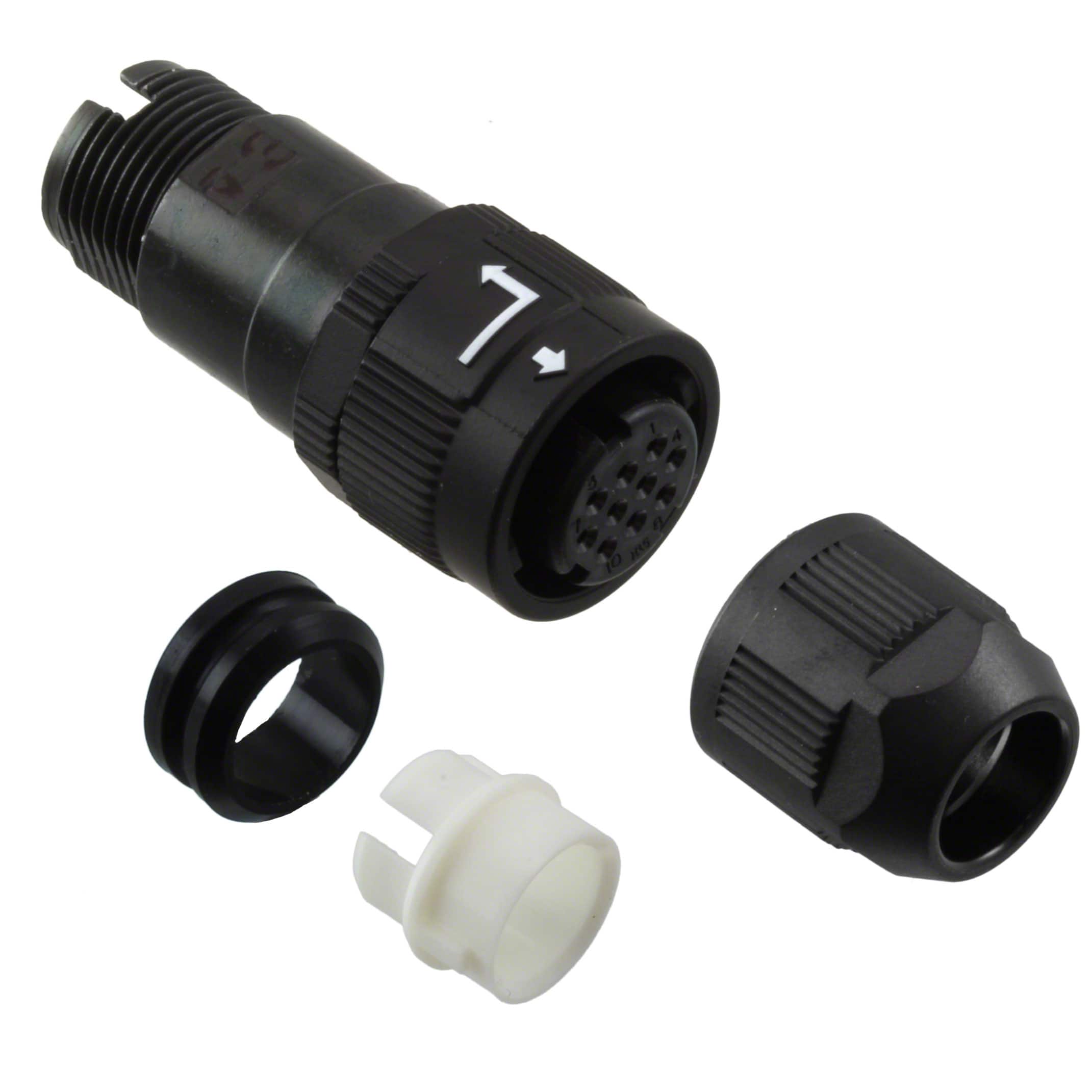 HR34B-12WPK-10S CONN PLUG FMALE 10P SOLDER CUP