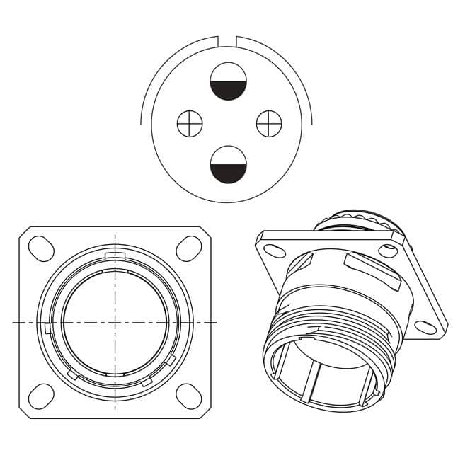 HV00RF15-54S ALUMINUM FLANGE MOUNT, STANDARD