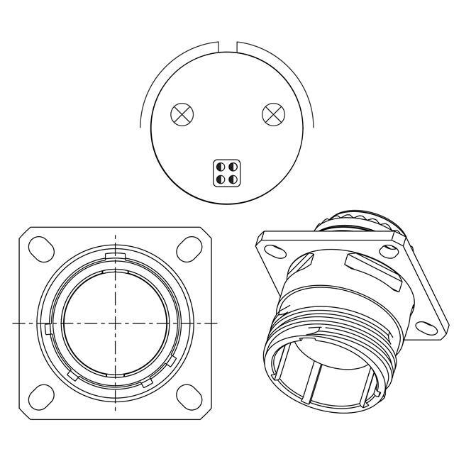 HV00RF37-56R ALUMINUM FLANGE MOUNT, RADSOK CO