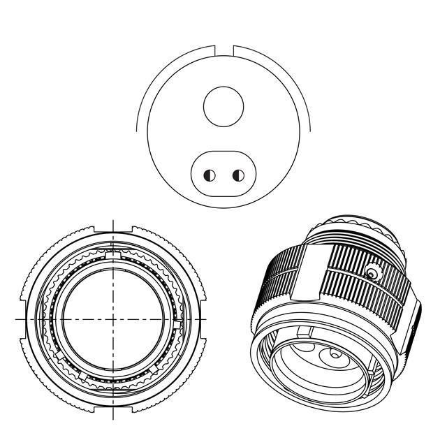HV06RF19-59P ALUMINUM PLUG, PIN CONTACTS