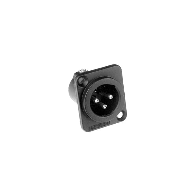 AC3MDZB BULK METAL PANEL MOUNT 3 PIN BLACK BU